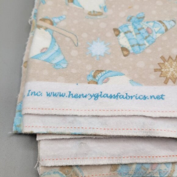 I Love Sn Gnomies Flannel Fabric Shelly Comiskey Henry Glass and Co 1.25 Yards - Picture 5 of 5